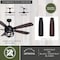 Vaxcel Barnes Matte Black Modern Farmhouse Indoor-Outdoor 54-in. Ceiling Fan with LED Light Kit F0124 - alternate 3